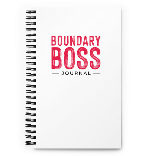 Boundary Boss Spiral Notebook - White