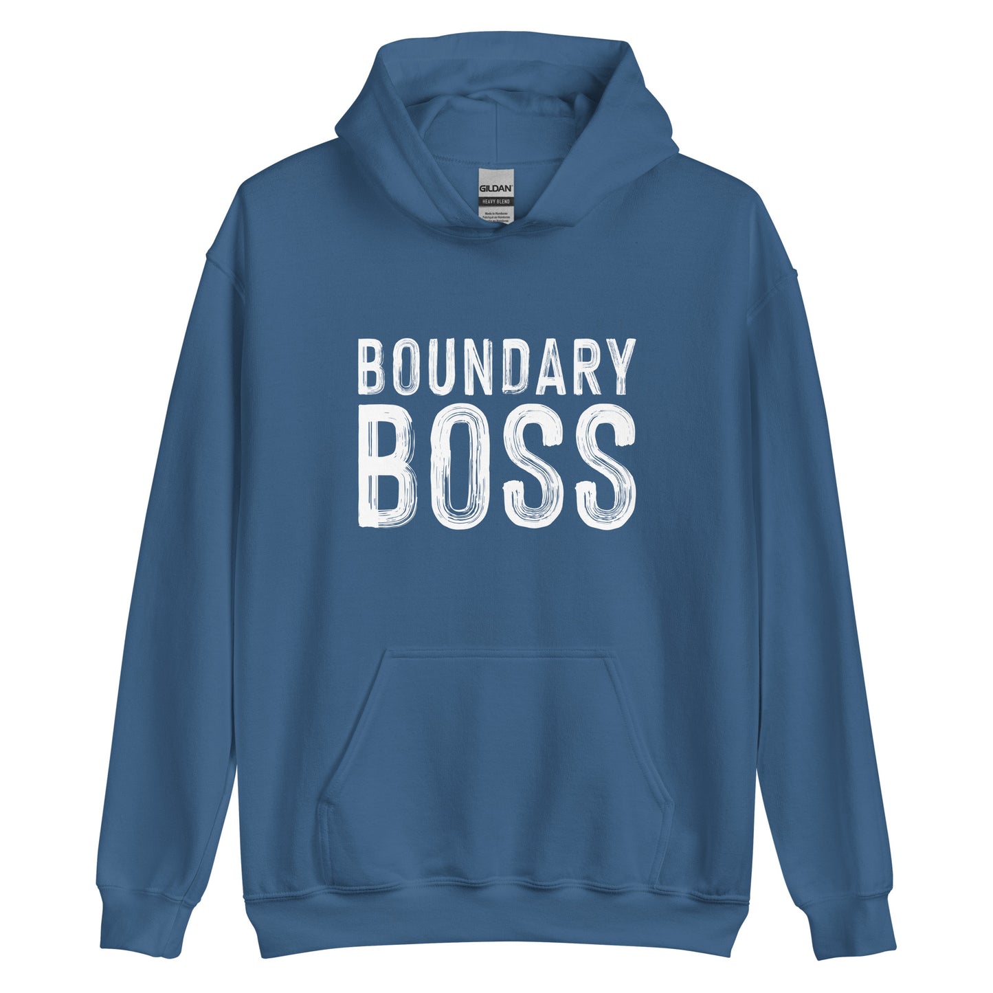 Boundary Boss Unisex Hoodie - Classic Logo White