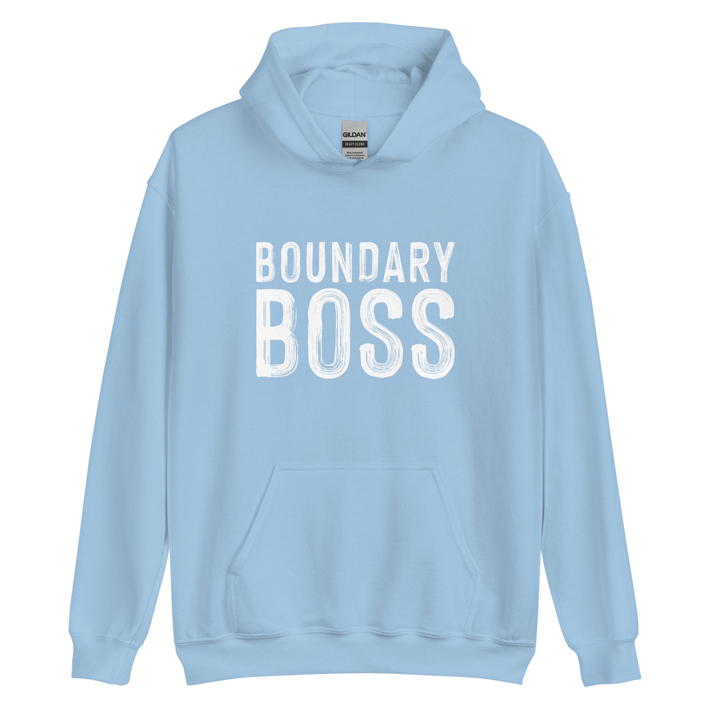 Boundary Boss Unisex Hoodie - Classic Logo White