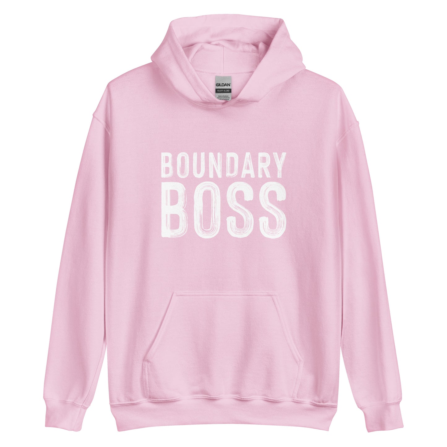 Boundary Boss Unisex Hoodie - Classic Logo White