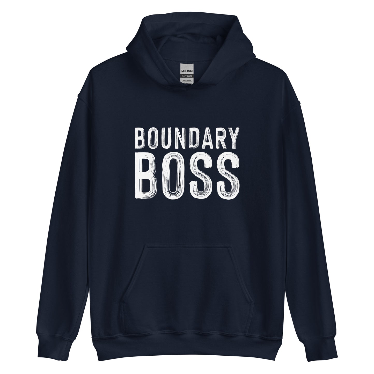 Boundary Boss Unisex Hoodie - Classic Logo White