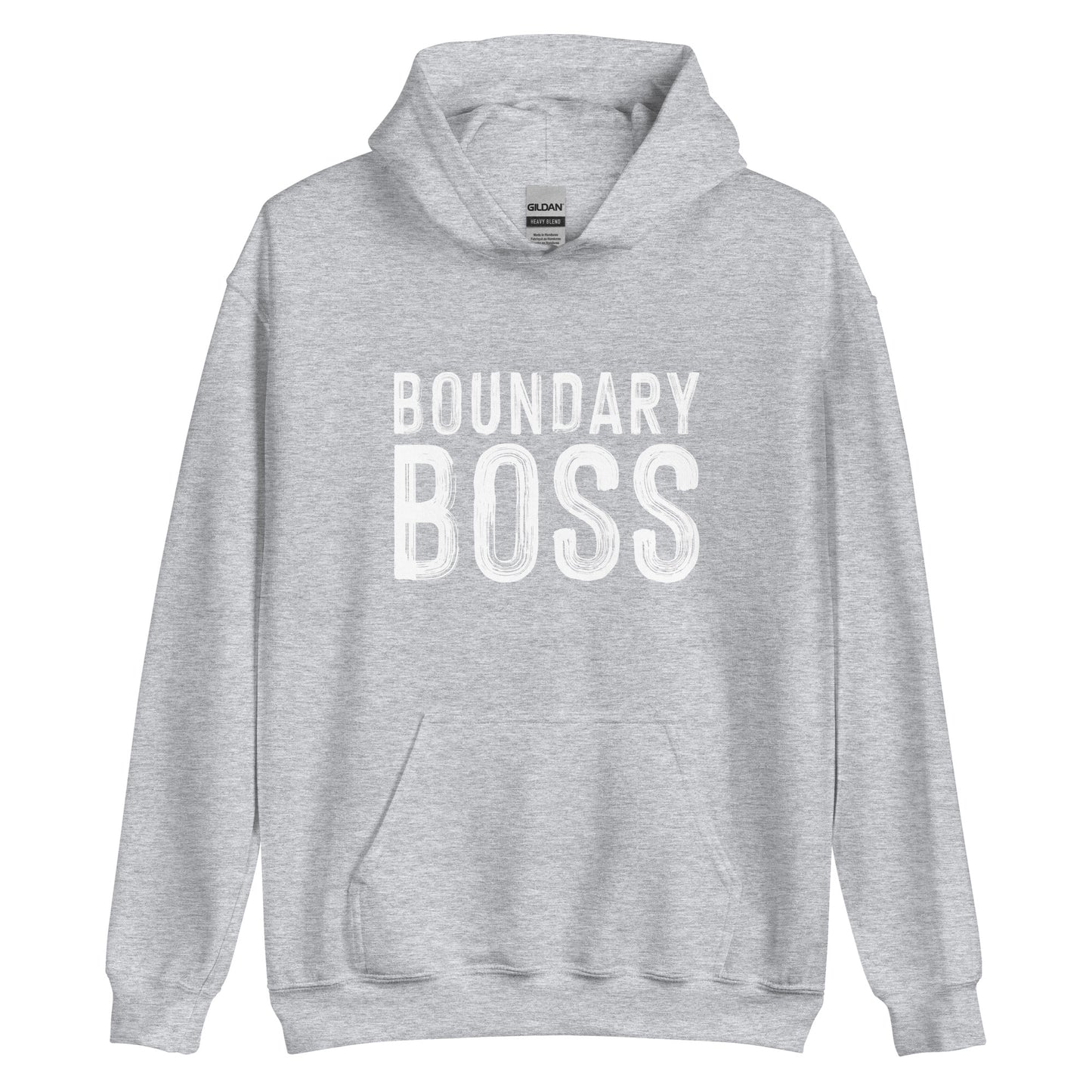 Boundary Boss Unisex Hoodie - Classic Logo White