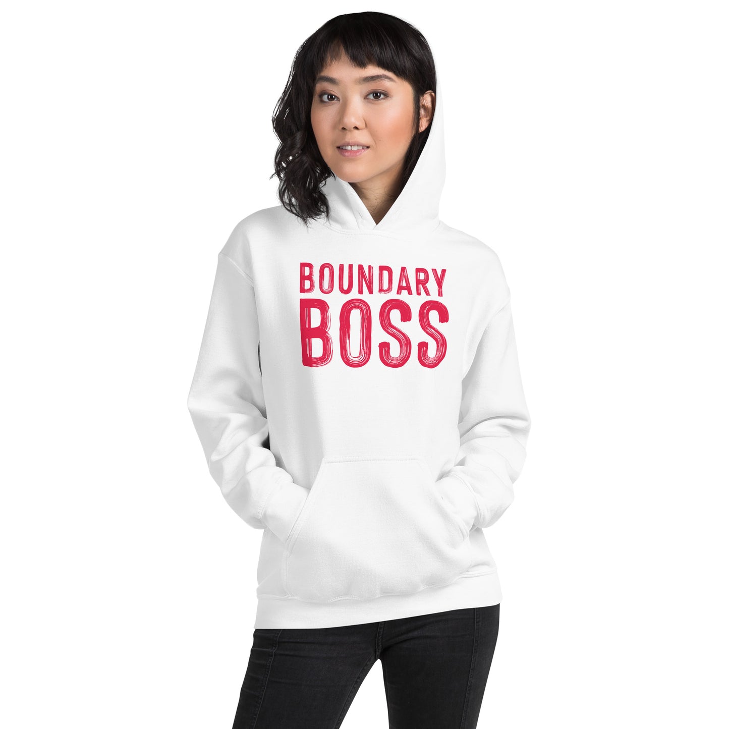 Boundary Boss Unisex Hoodie - Classic Logo Red